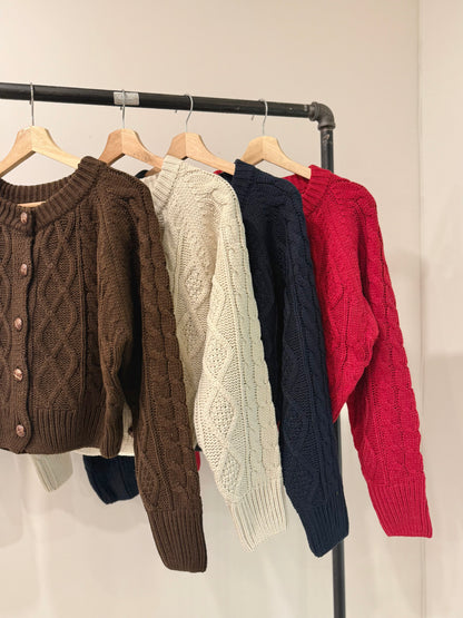 FATE Cable-knit cardigan