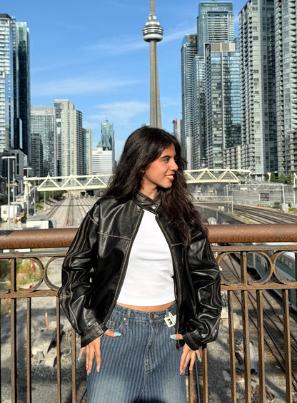 DAM Leather bomber jacket
