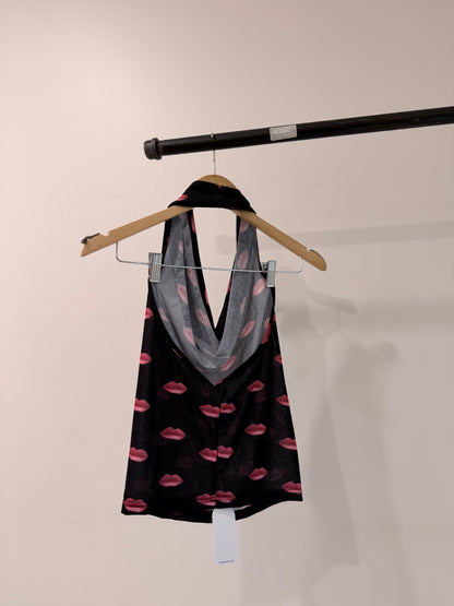 SCARLETT Lip-print halter