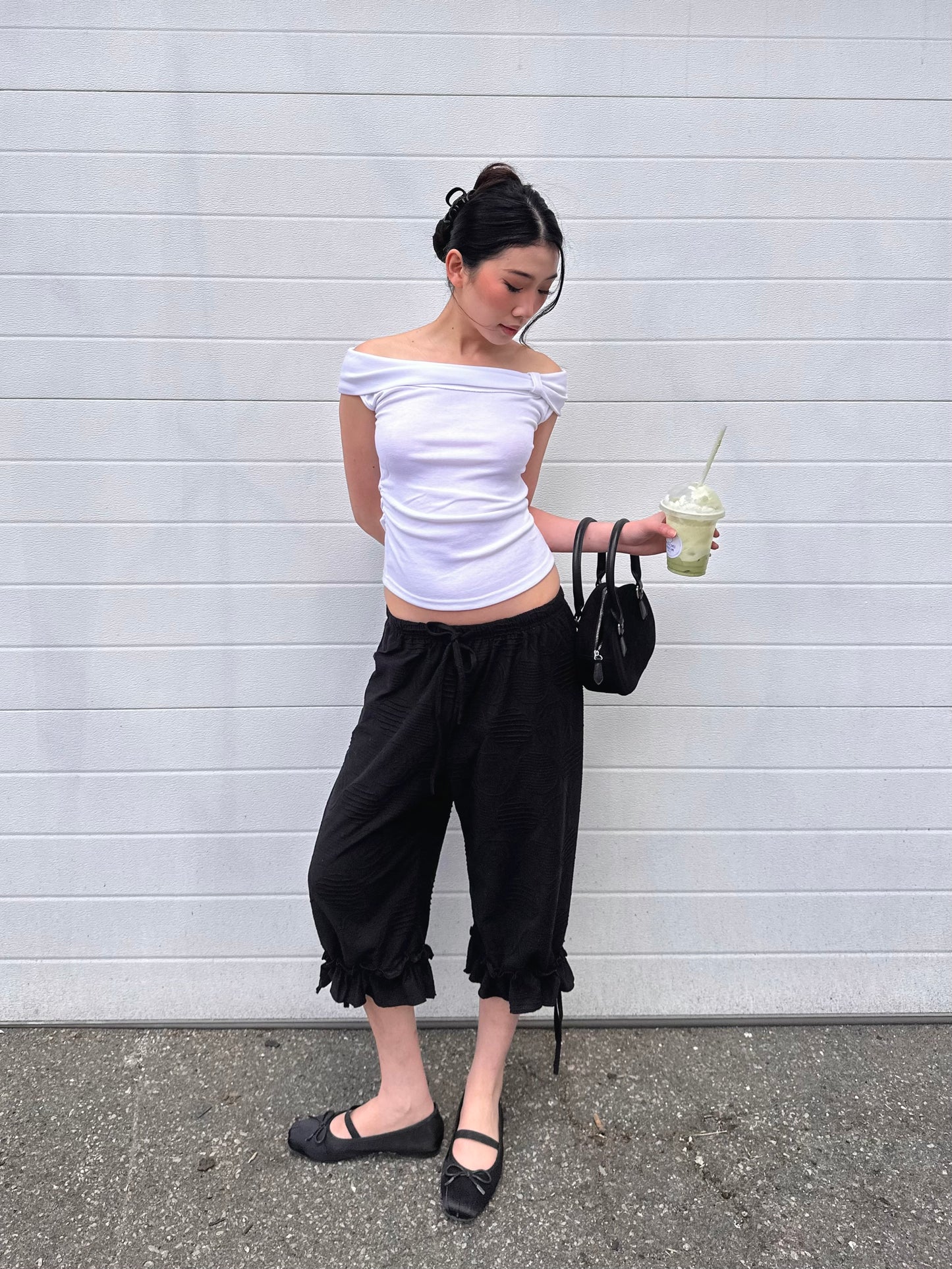 TILLY Jacquard frill pants