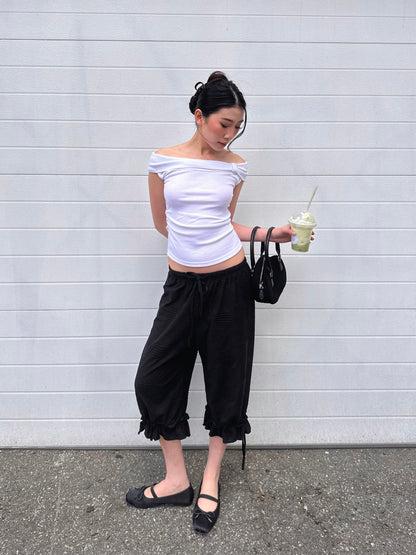 TILLY Jacquard frill pants