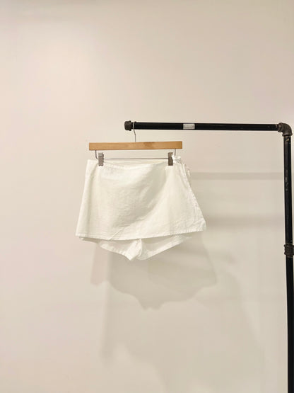 EDIE Embroidered wrap shorts