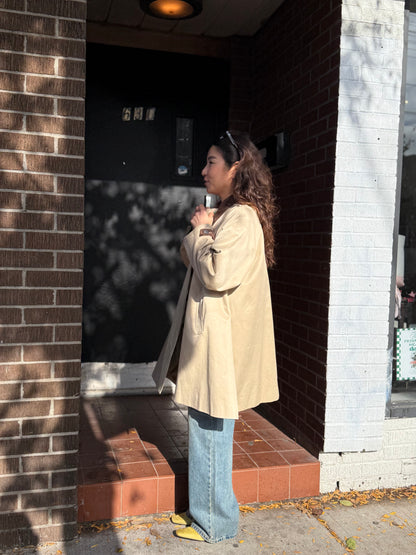 BEADA Corduroy collar trench coat