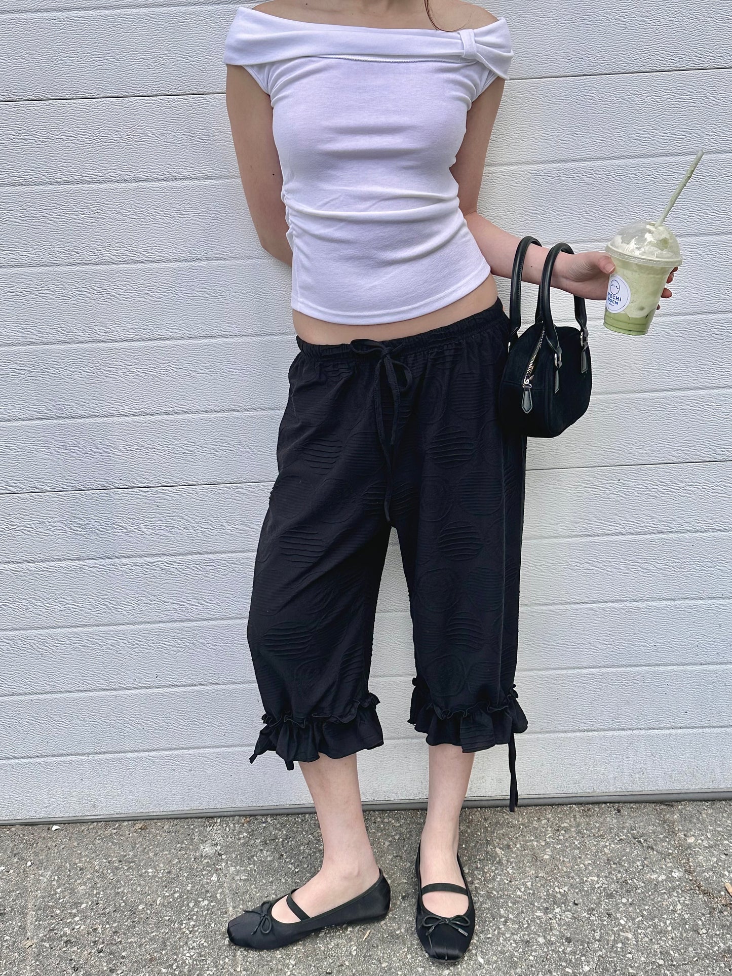TILLY Jacquard frill pants