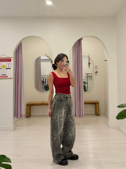 TOCUT Cheetah printed jeans