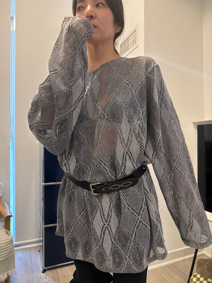 PHONY Oversized mesh top