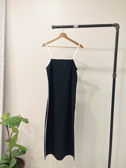 DELPHINE Colourblock slip dress