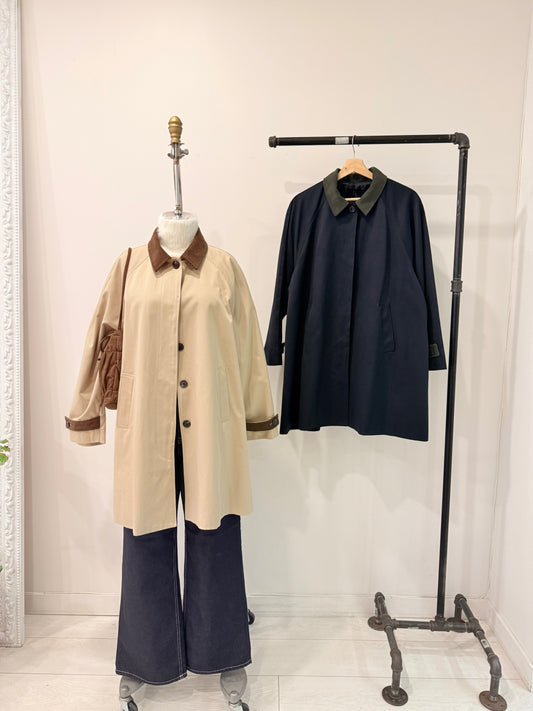 BEADA Corduroy collar trench coat
