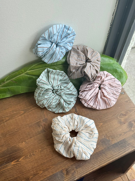 SAM Stripe scrunchies