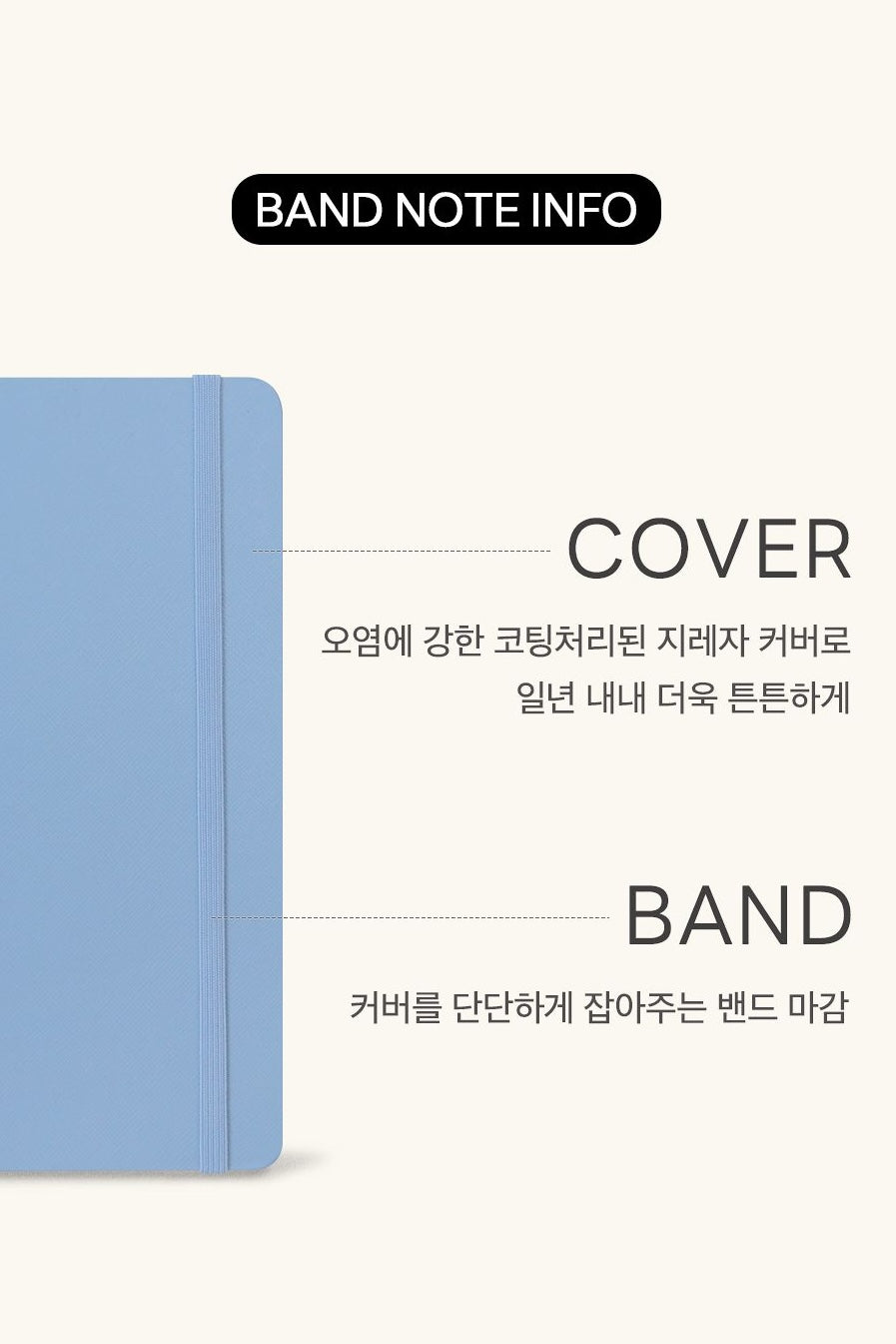FERN Lined band notebook