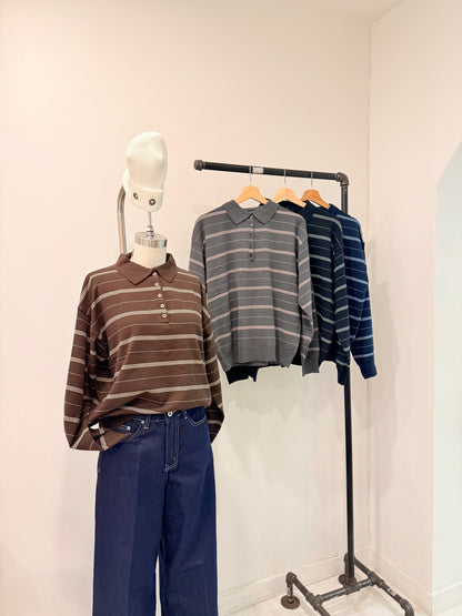 DRAMA Stripe knit top