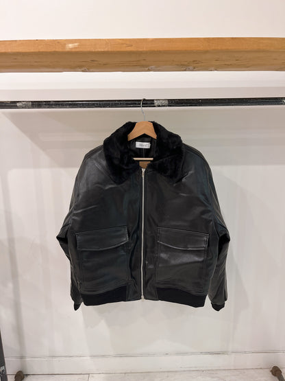 FIX Padded vegan leather jacket