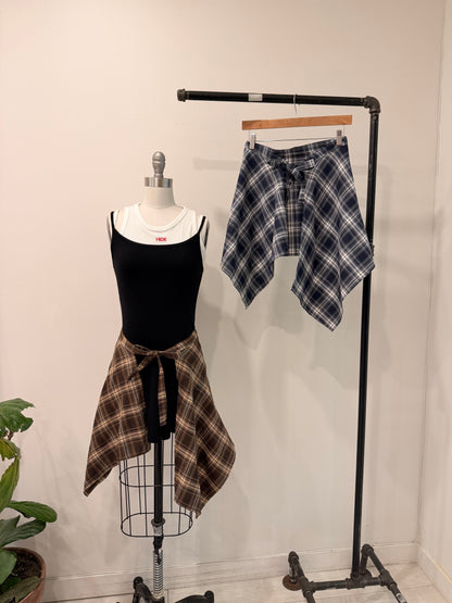 MAEVE Plaid wrap skirt