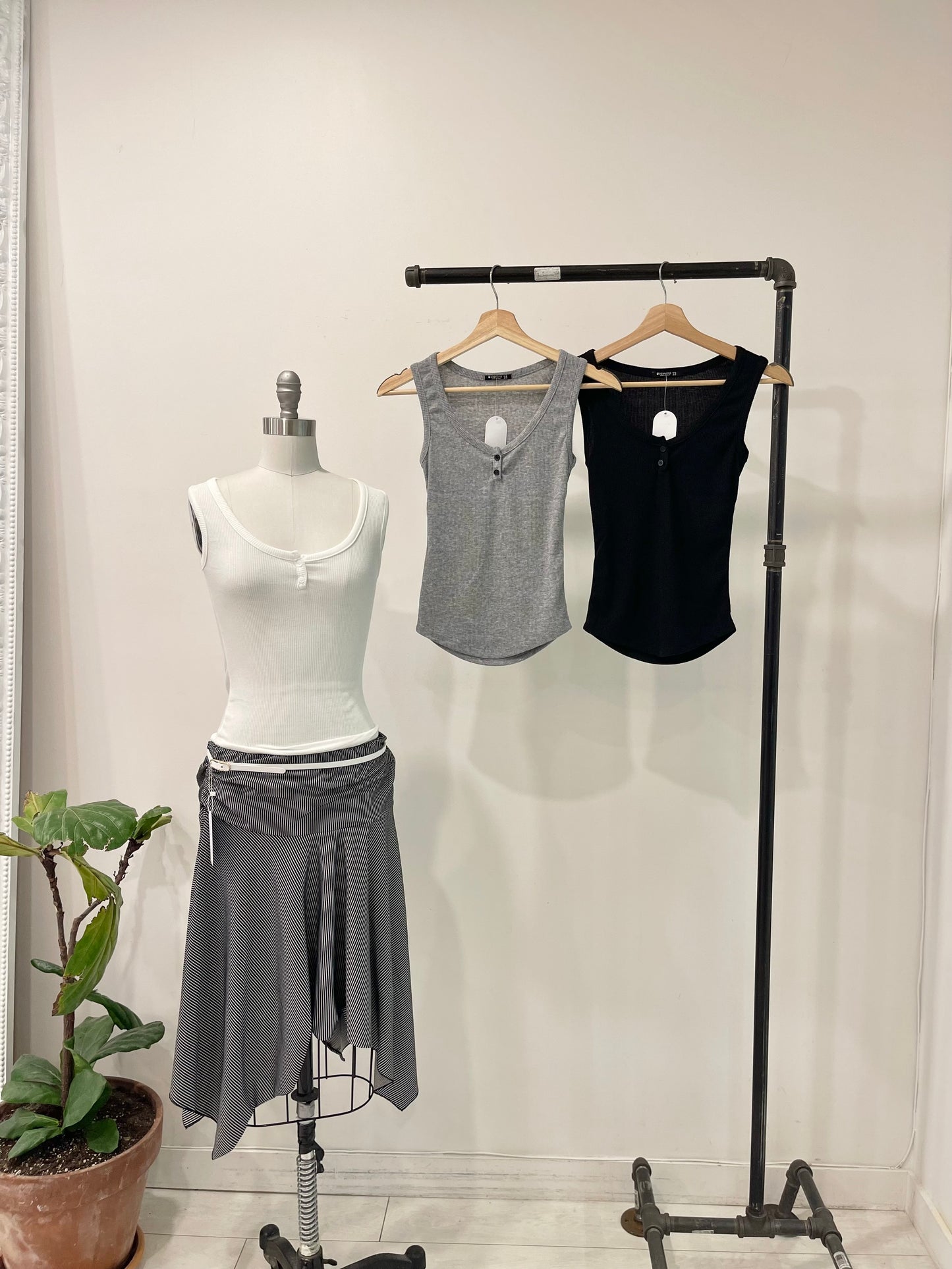 ESME Ribbed henley tank