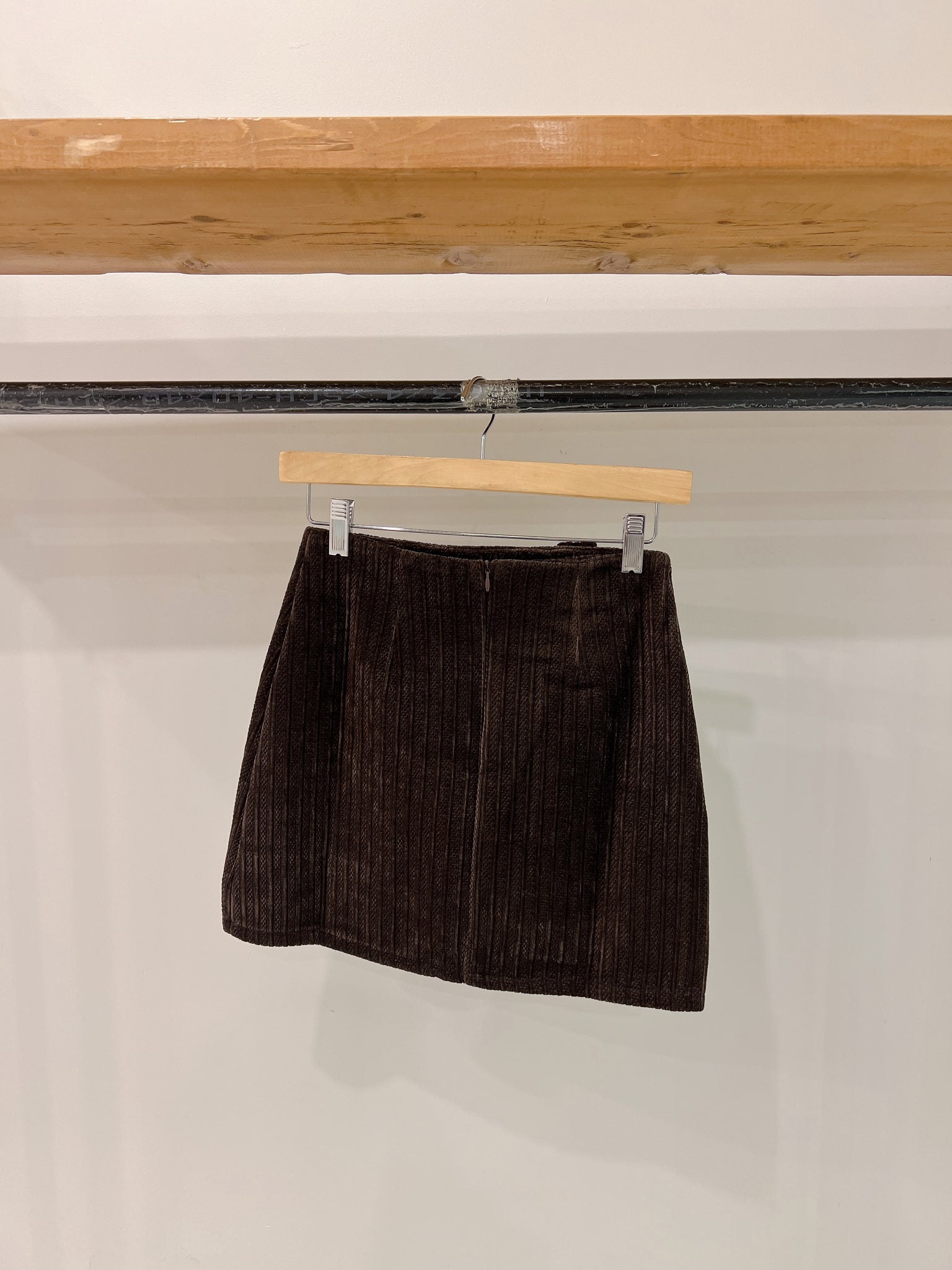 GLITCH Velour mini skirt