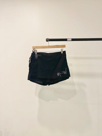 EDIE Embroidered wrap shorts
