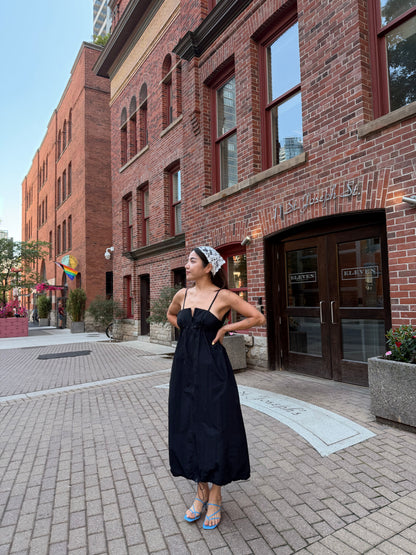 ELODIE Shirred maxi dress