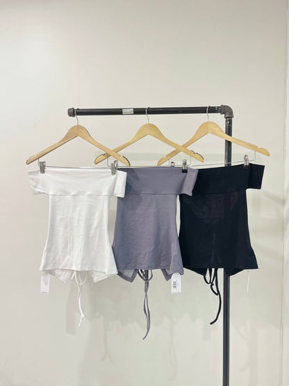 INES Off-shoulder tie-back top