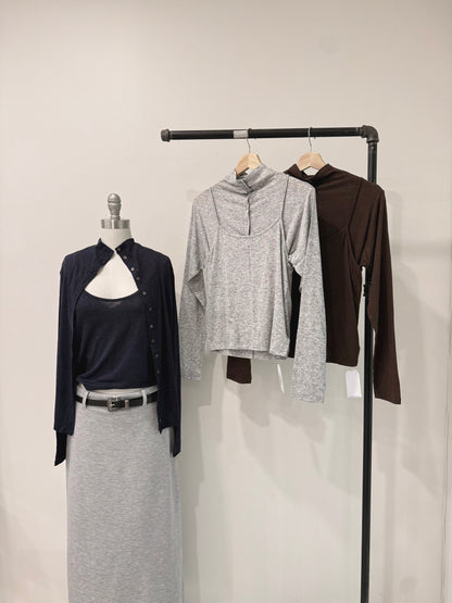 MUTE Soft cardigan set
