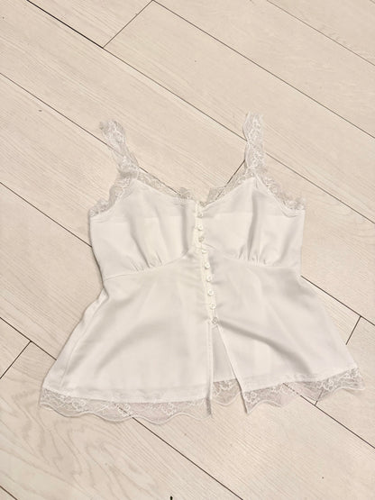MELLO Satin lace top