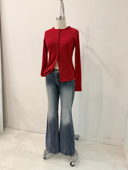 LARA Low-rise bootcut jeans