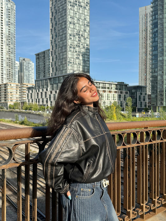 DAM Leather bomber jacket