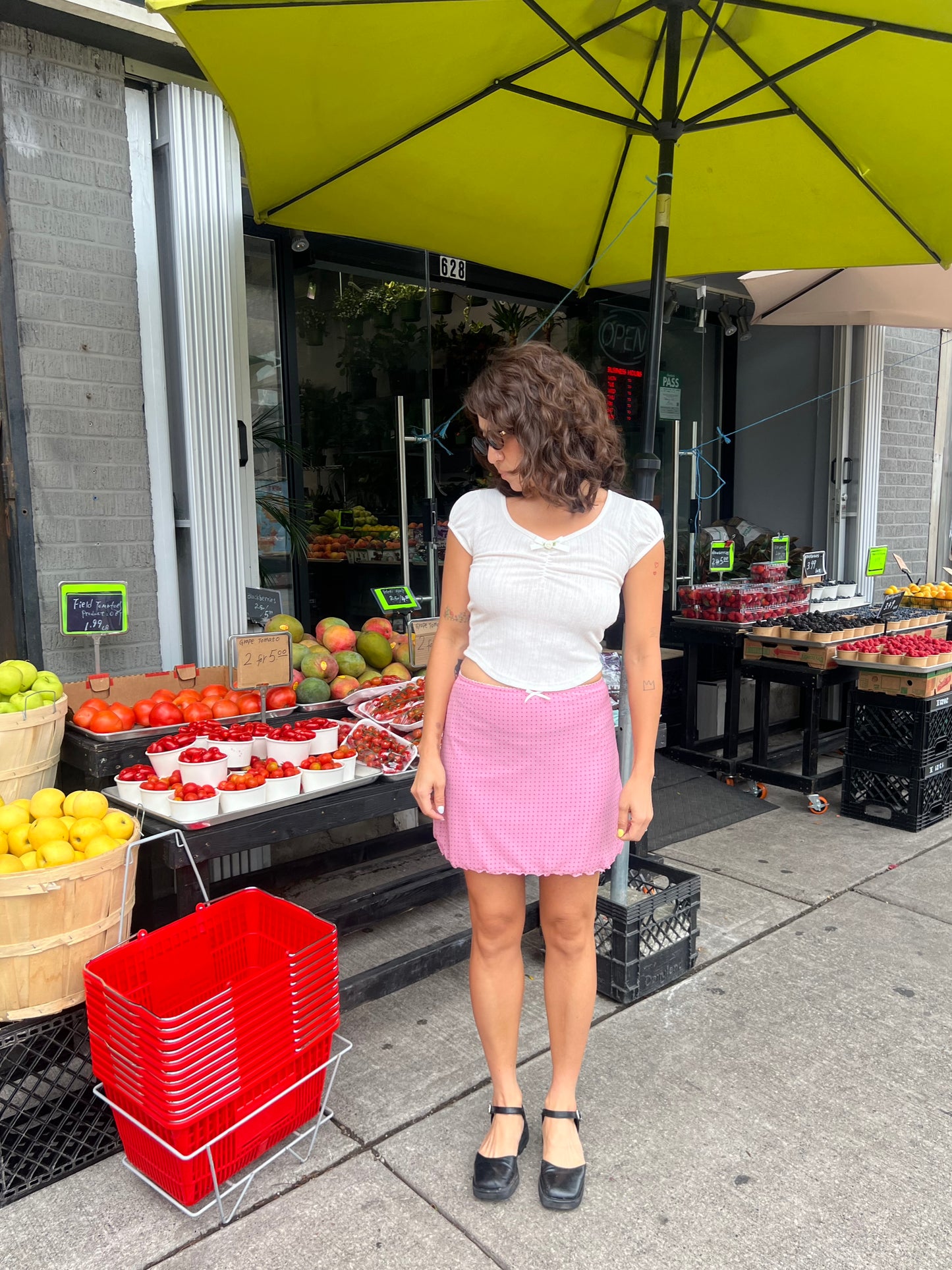 CHERRY Polkadot mini skirt