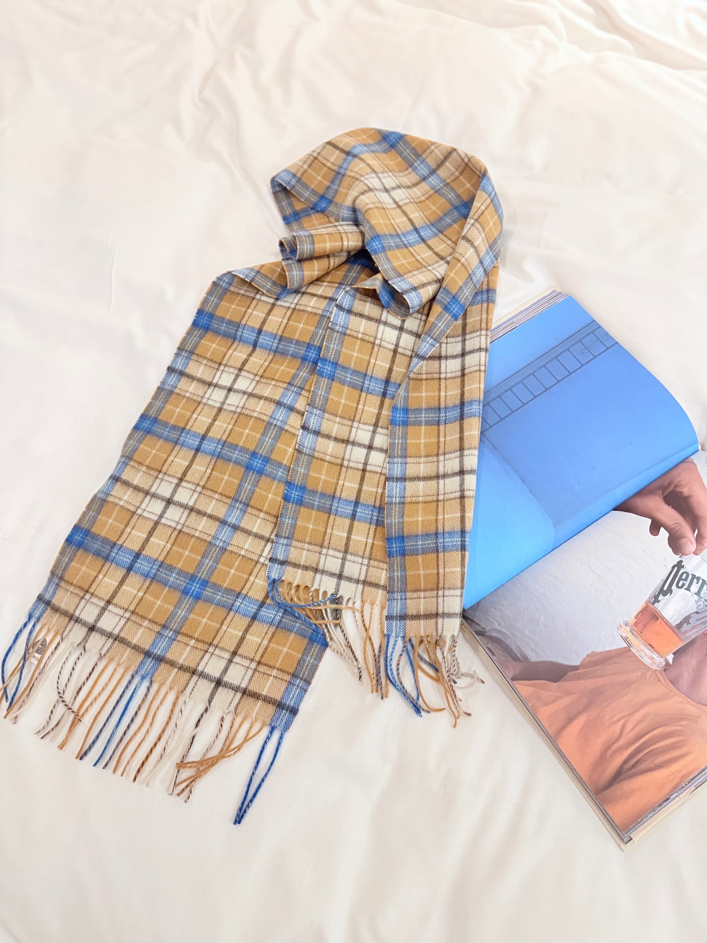 PART Plaid wool scarf