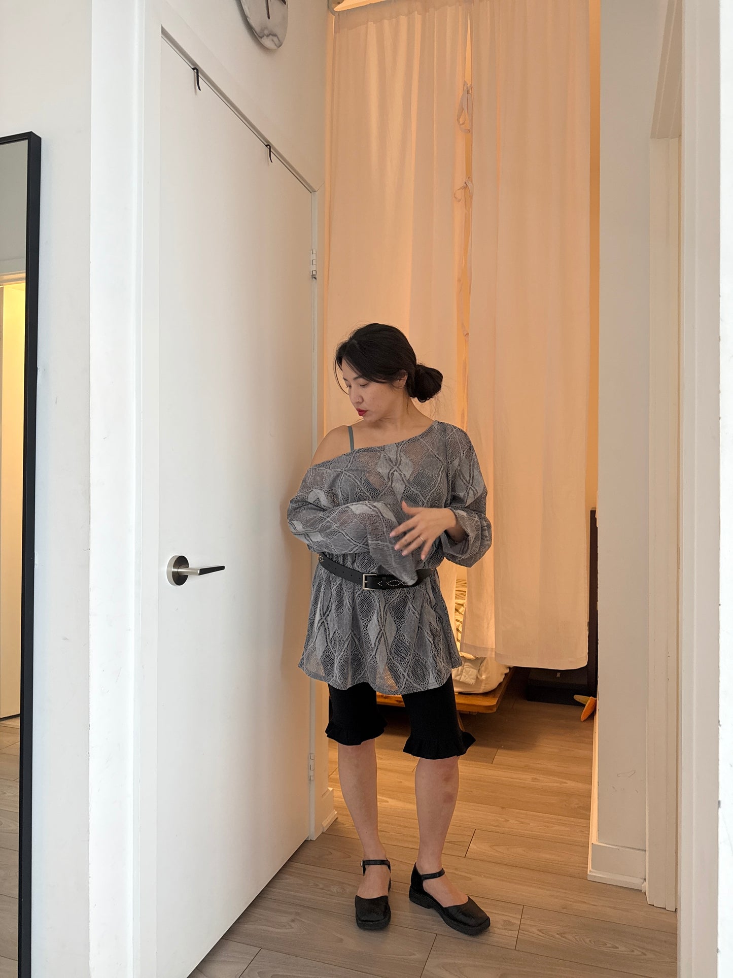 PHONY Oversized mesh top