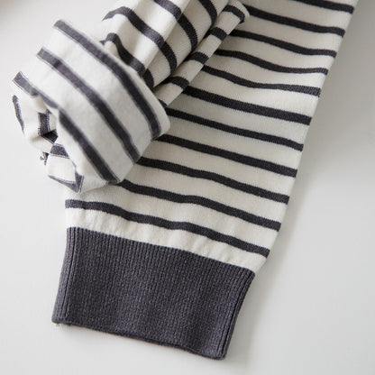 GORI Collared stripe knit