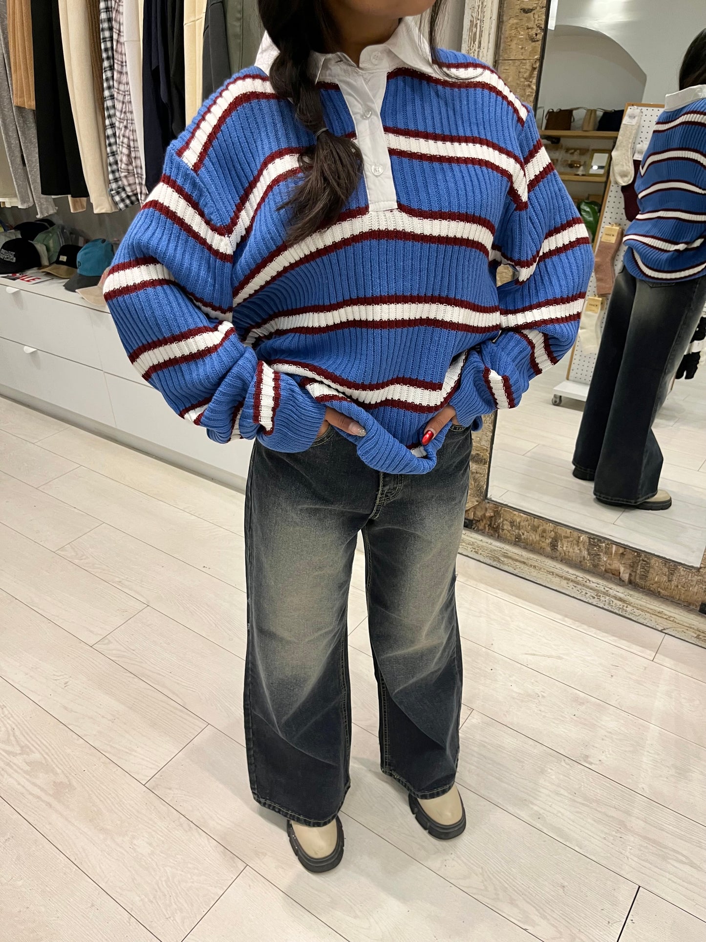 PIGU Stripe sweater shirt