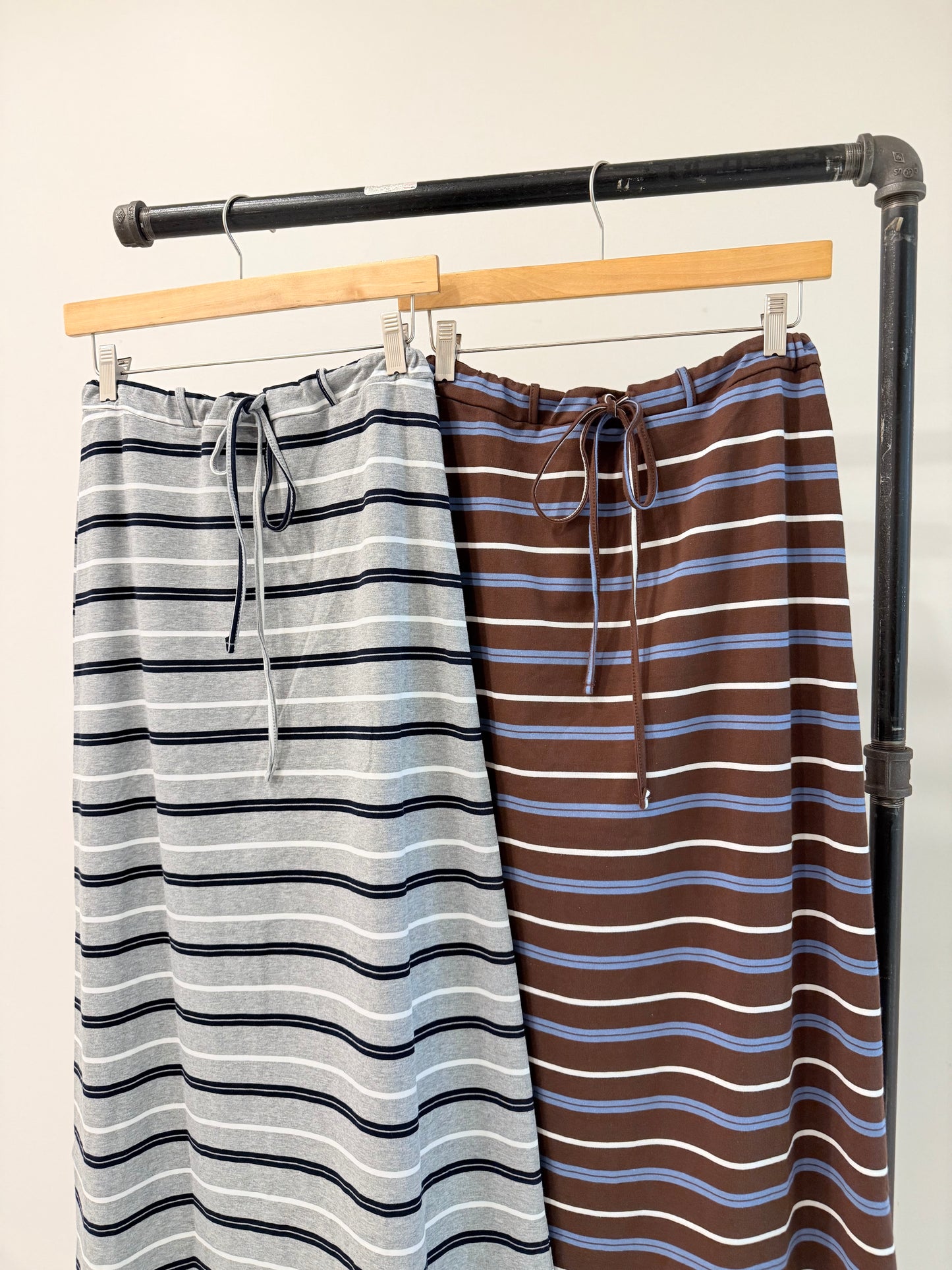 BEKEN Stripe maxi skirt
