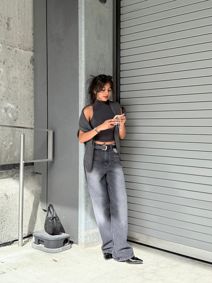 STONE Acid washed baggy jeans
