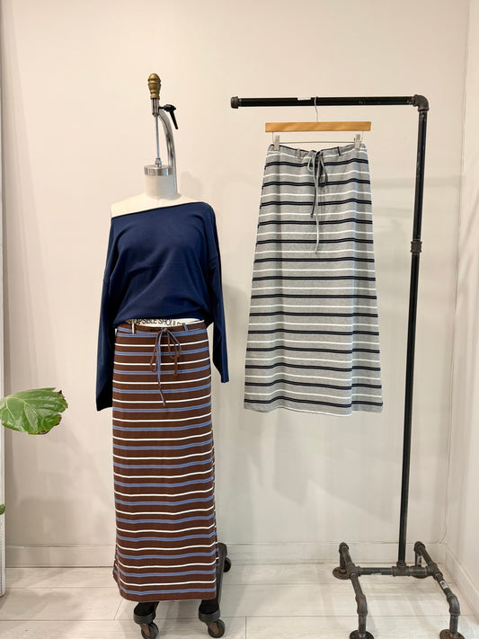 BEKEN Stripe maxi skirt