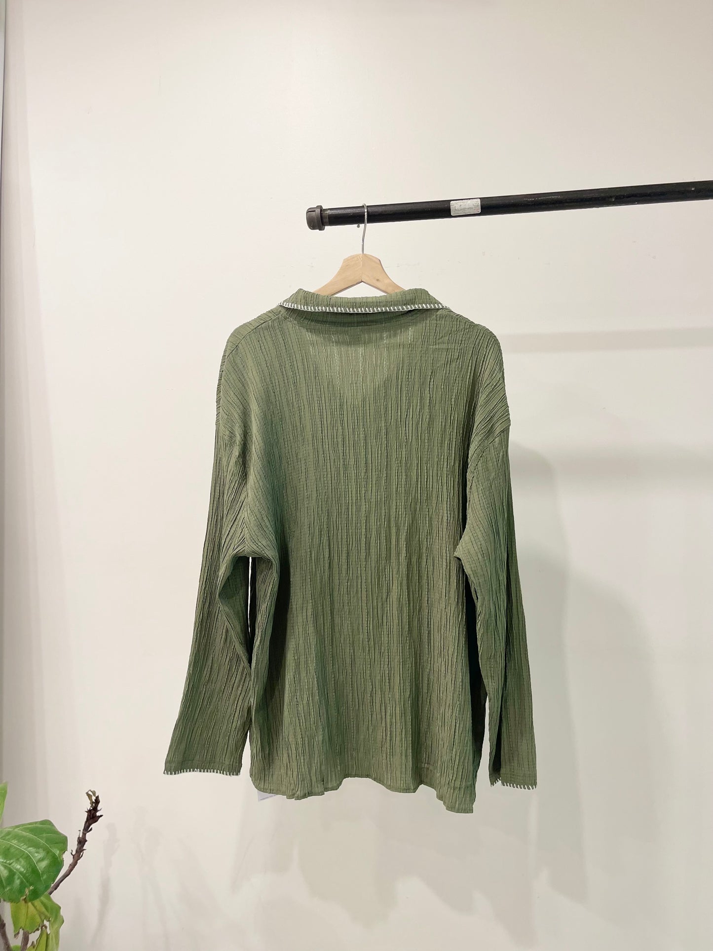 NELL Sun-embroidered camp shirt