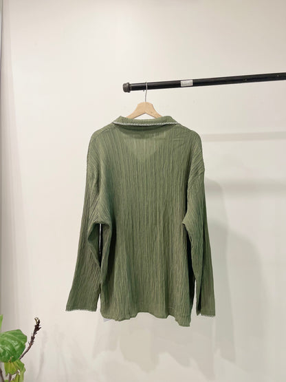 NELL Sun-embroidered camp shirt