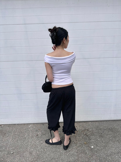 TILLY Jacquard frill pants