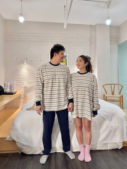 DOWN Striped long sleeve tee