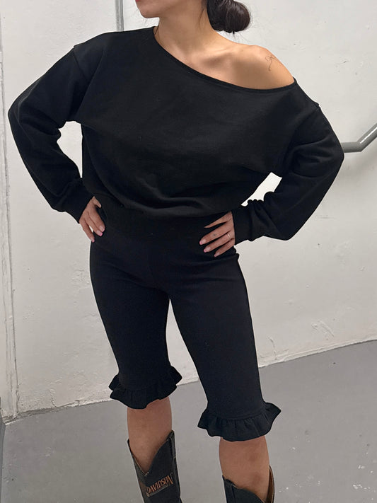 BENJI Ruffle hem capri