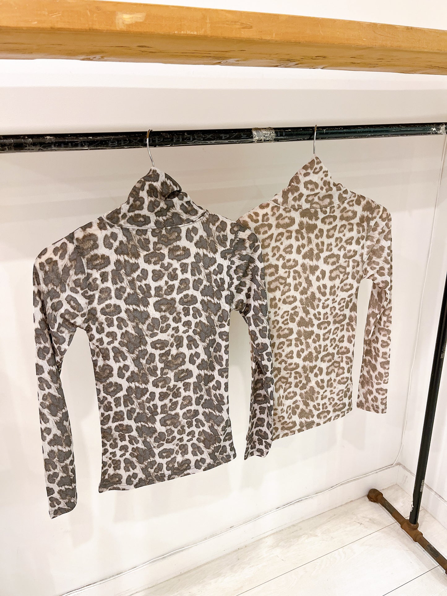 KISK Cheetah turtleneck top