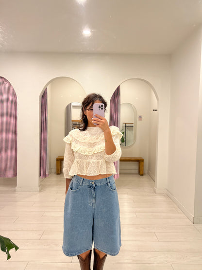 JUDY Eyelet blouse