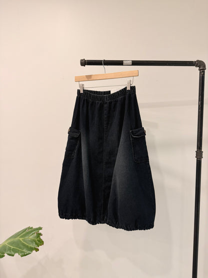 FLEET Denim balloon skirt