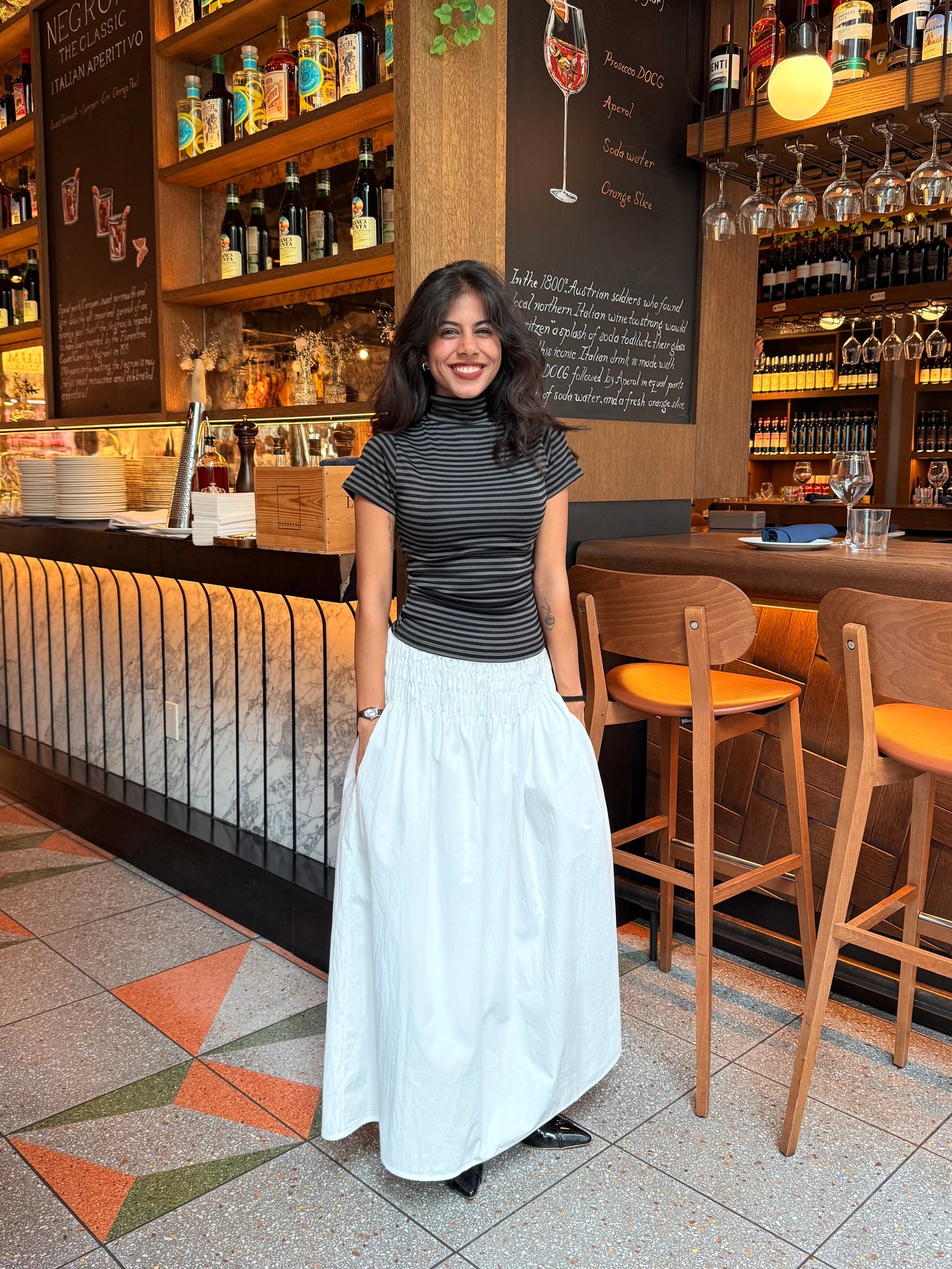 AXIS Smocked maxi skirt