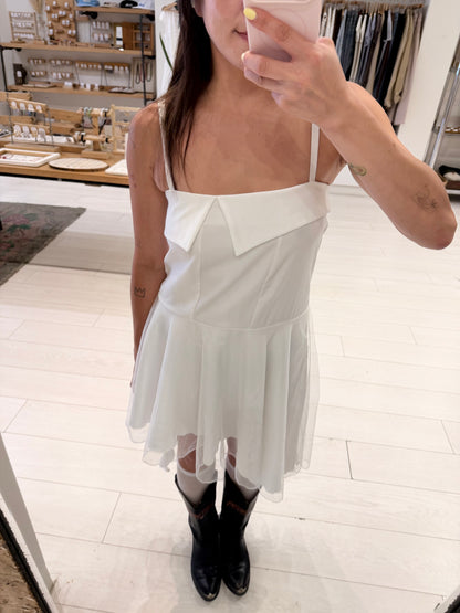 WILLA Asymmetric strap dress