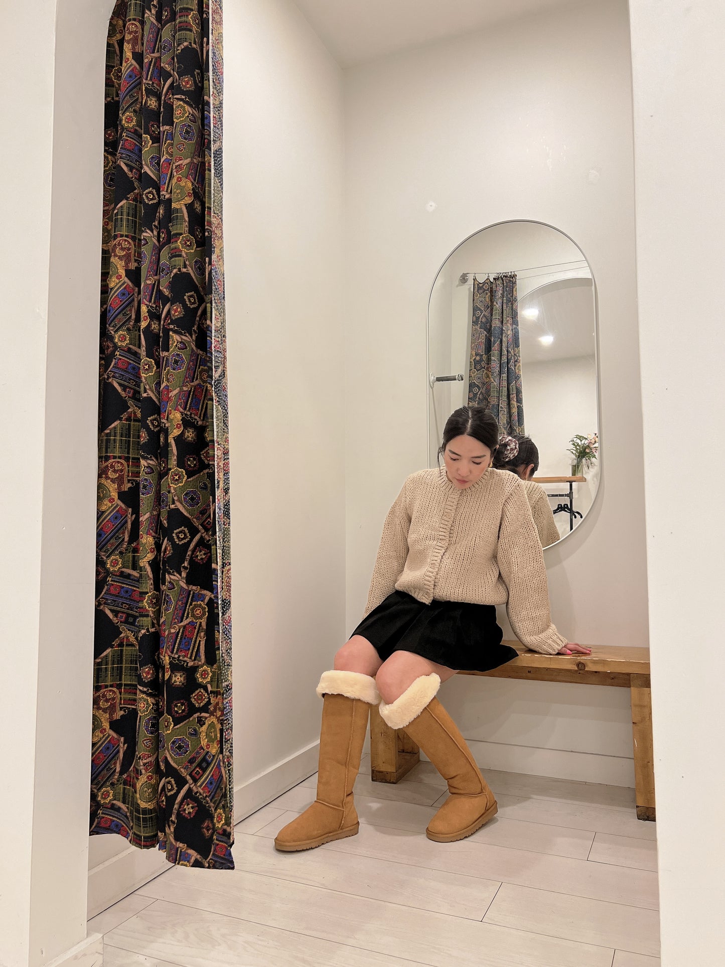 NELLA Knee high sherpa boots