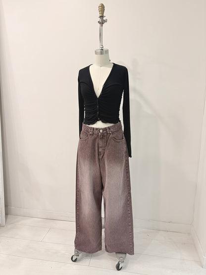 FIRE Stripe textured jeans