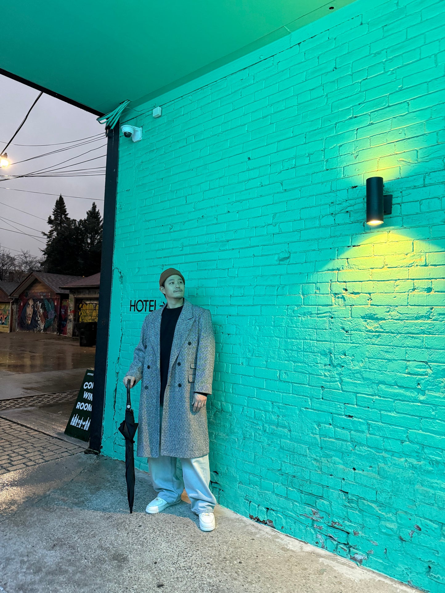 LIAMS Unisex herringbone coat