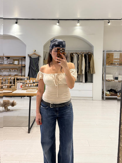 NOA Front tie frill top