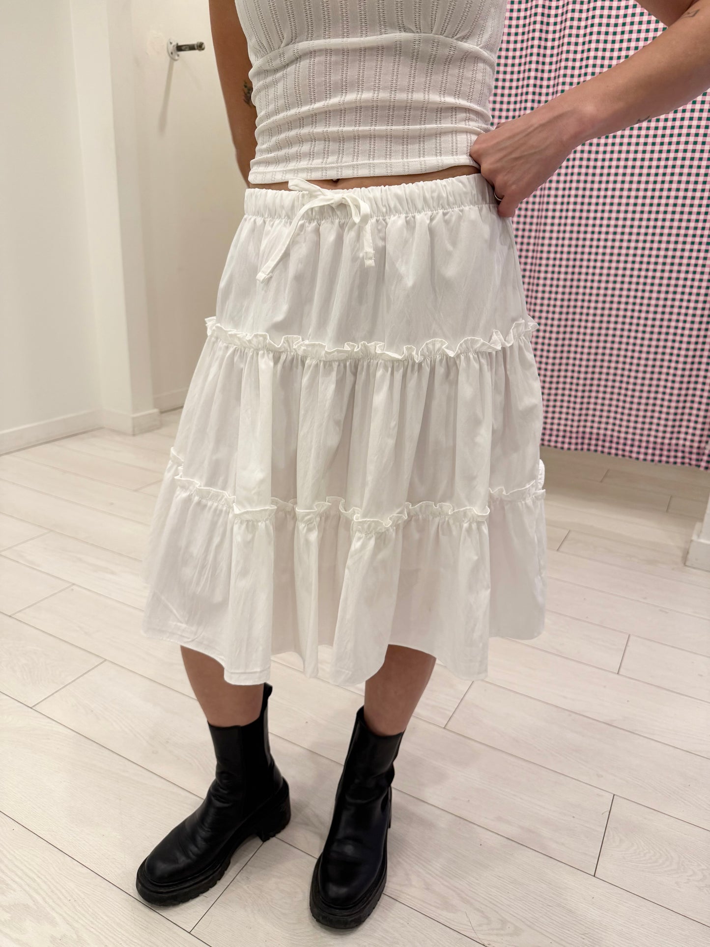 NADIA Midi tiered skirt