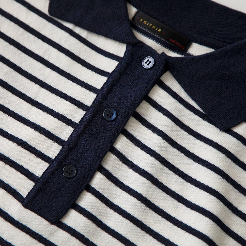 GORI Collared stripe knit